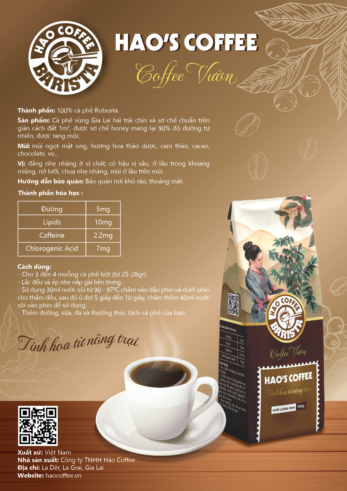 Brown Hao Coffee - Sản phẩm Công ty TNHH Hảo Coffee